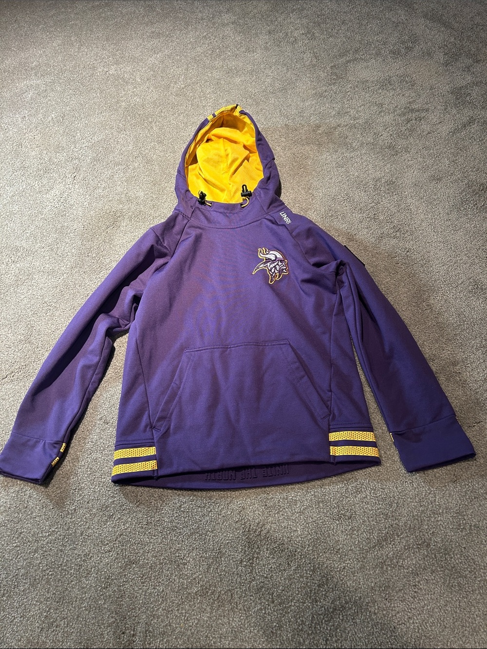 Kids Purple & Gold Hooded Pullover Sweatshirt - NFL Team